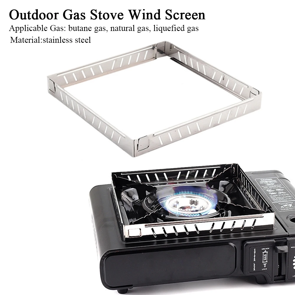 Camping Cooking No Gas - Outdoor gasfornuis windscherm roestvrij staal opvouwbare