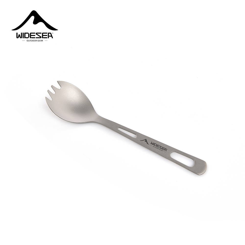 Camping Cooking And Eating - Widesea Camping Kookset Spork Titanium Lepel