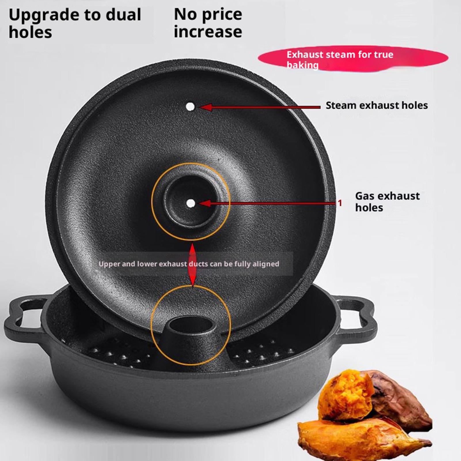 Camping Cooking Dutch Oven - Gietijzeren ketel voor koken, zwaar uitgevoerd,