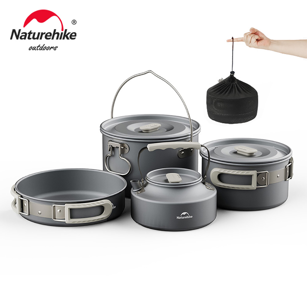 Quechua Camping Cooking Set - Naturehike Camping Kookgerei Kit Outdoor Koekenpan