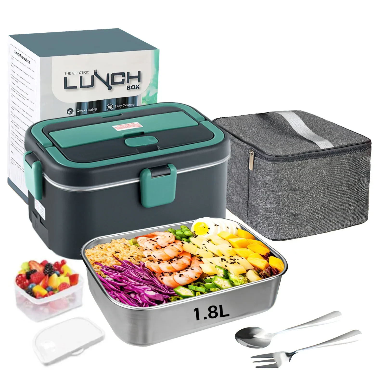 Camping Cooking Electric - Elektrische Lunchbox Voedselverwarmer 1,8 L 80W