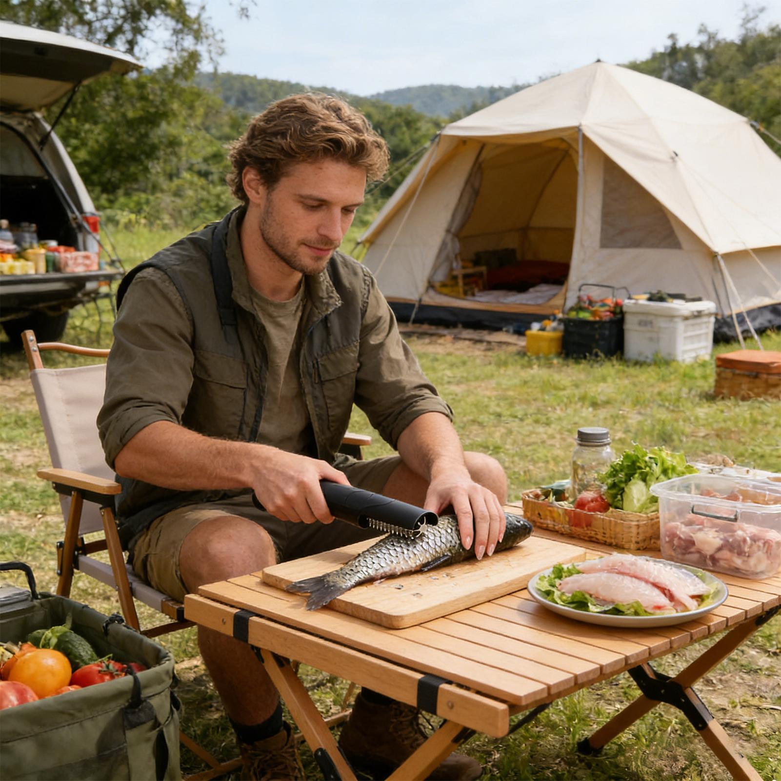 Camping Cooking Meals - Vis Schilferverwijderaar Draadloze Handheld Shredder Draagbare