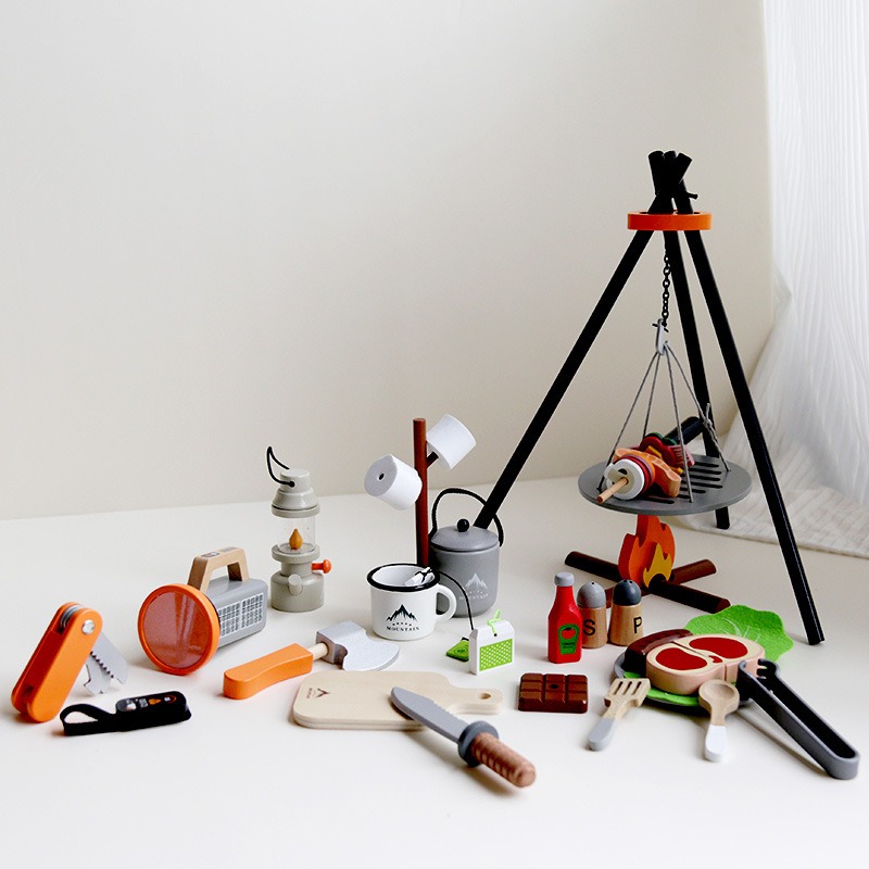 Camping Cooking With Kids - Houten Camping Fantasiespelset Kinderen Outdoor Picknick