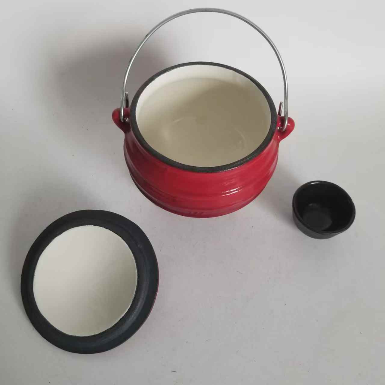 Camping Cooking Dutch Oven - Gietijzeren emaille kookpot met 3 poten
