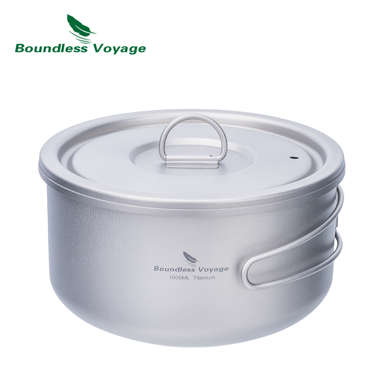Camping Cooking Handle - Boundless Voyage Titanium Campingpot met Deksel