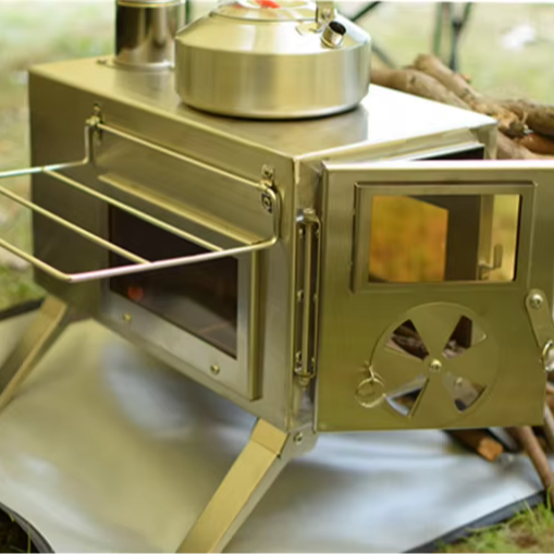 Camping Cooking Ovens - Draagbare roestvrijstalen BBQ-kachel, buiten oven voor