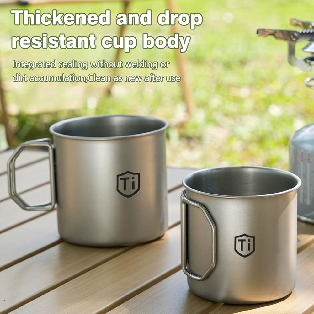 Quechua Camping Cooking Set - Campingmok Titanium beker Toeristisch servies Picknickgerei