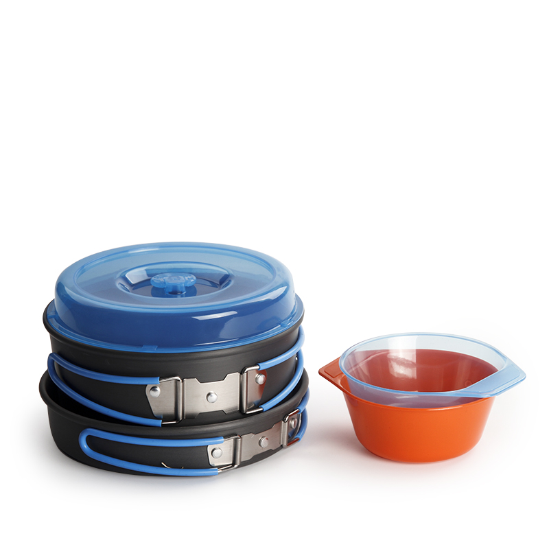Camping Cooking Kit - Camping Kookgerei Backpacken Pot Pan Bowls