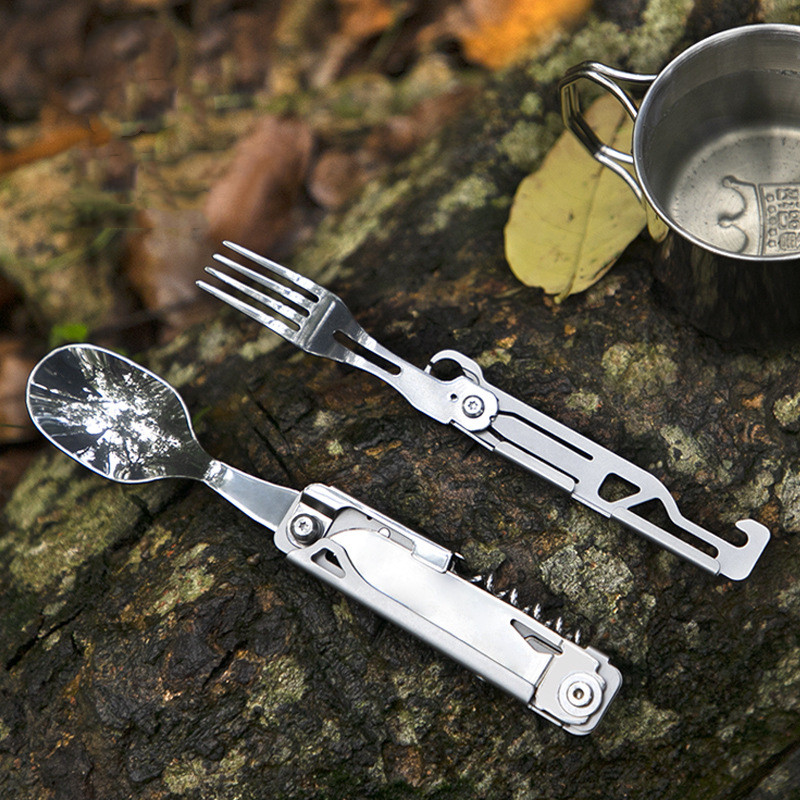 Multifunctionele campingvork-  - Quechua Camping Cooking Set recensie en prijs