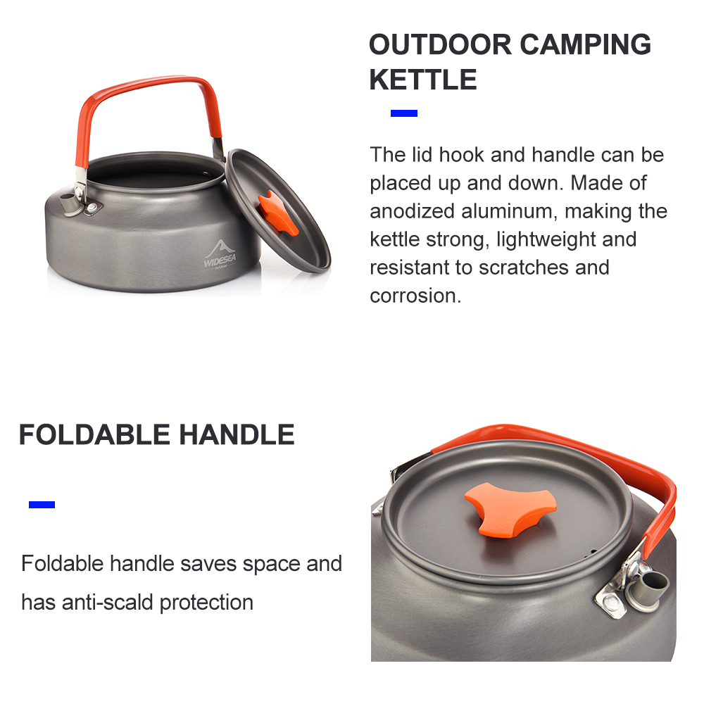 Widesea 1.1L 2L1.5L Camping Wa - Camping Cooking Kit recensie en prijs