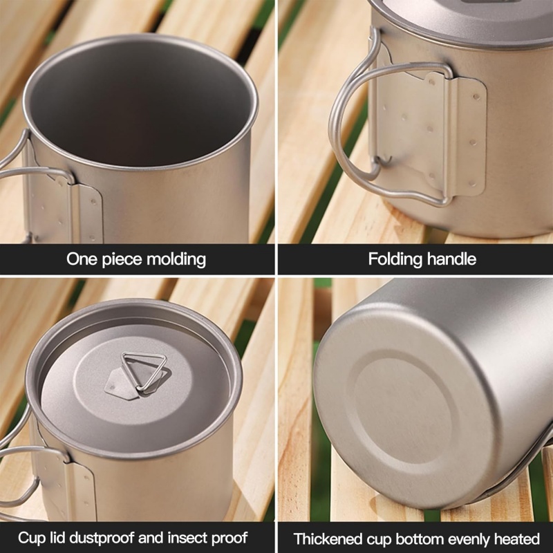 Titanium kampeermok met inklap - Camping Cooking Handle recensie en prijs