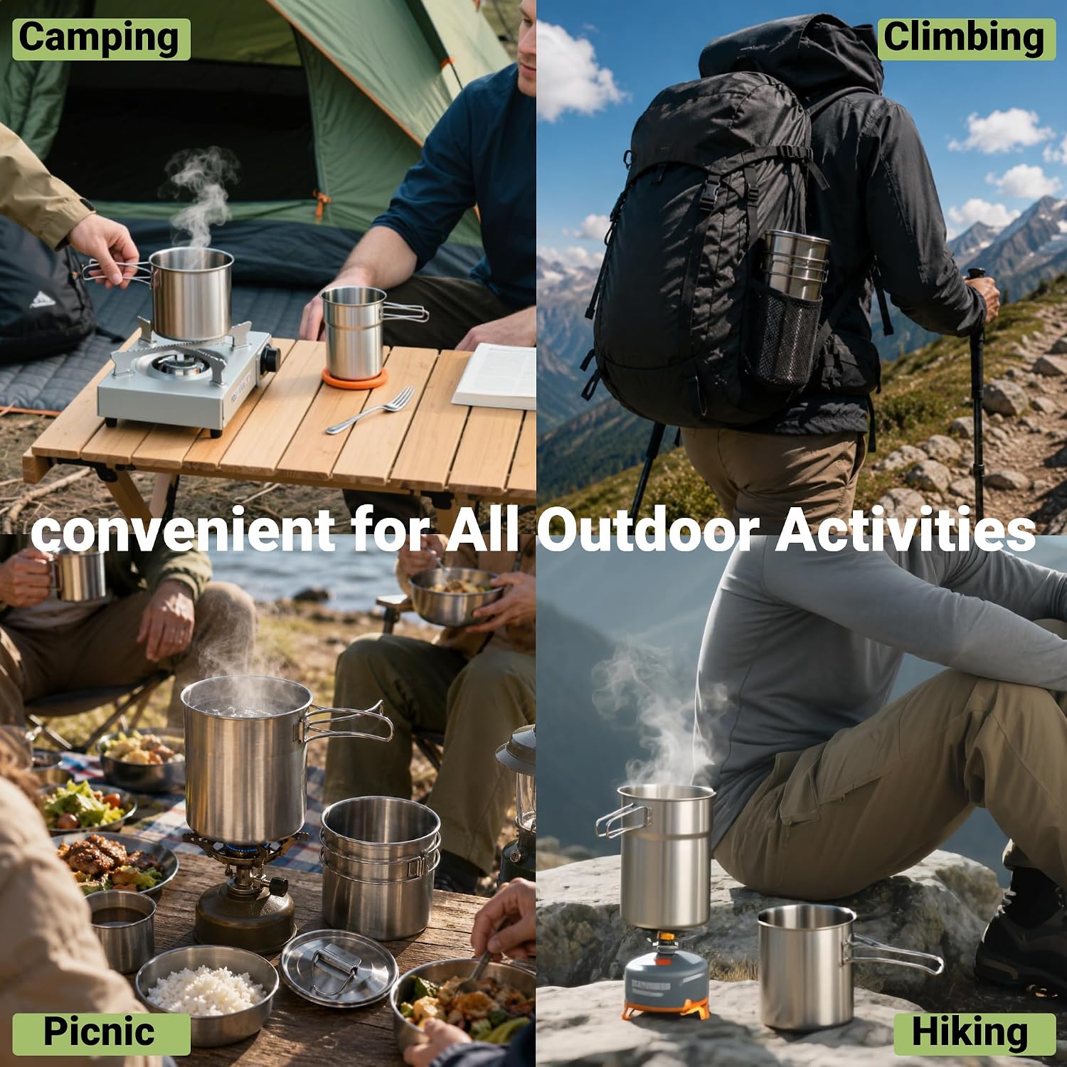 Opvouwbare campingbekers, camp - Camping Cooking Tin recensie en prijs