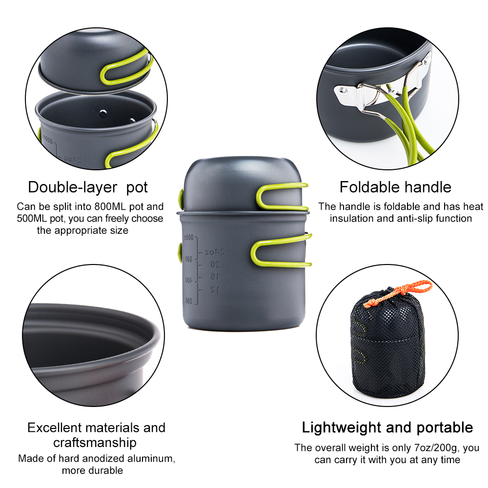 Widesea Camping Kookgerei Outd - Quechua Camping Cooking Set recensie en prijs