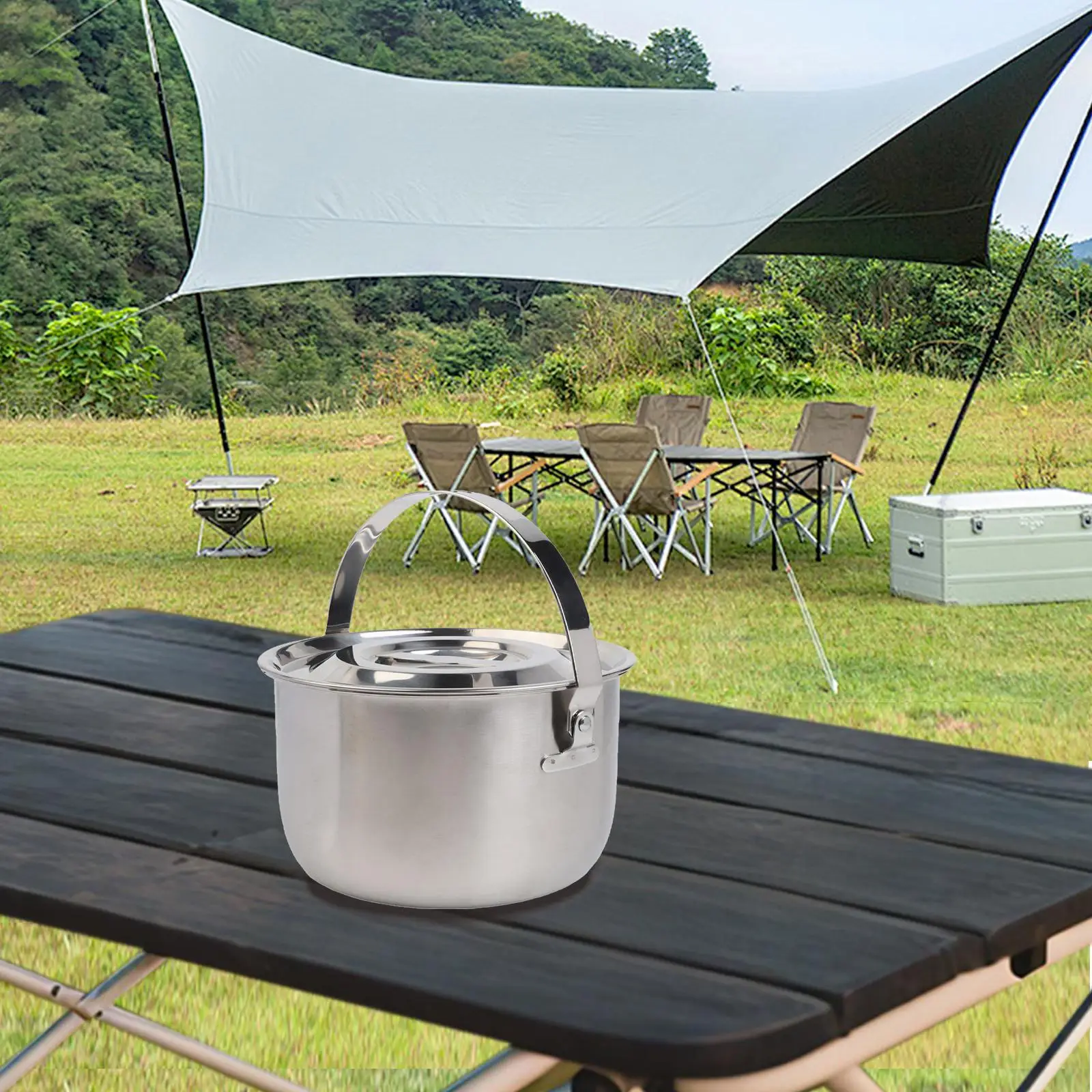Campingpot van roestvrij staal - Camping Cooking Meals recensie en prijs