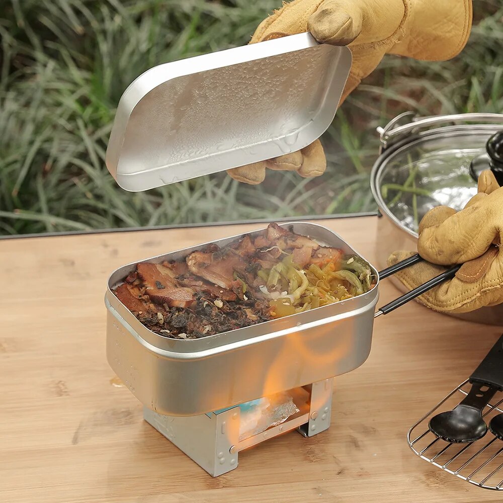 800/1400ML Aluminium Lunchboxe - Camping Cooking Meals recensie en prijs
