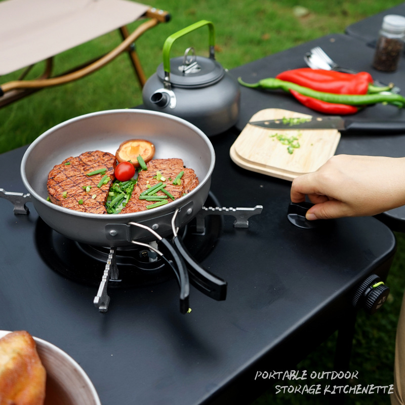 Draagbare mobiele campingkeuke - Camping Cooking Box recensie en prijs