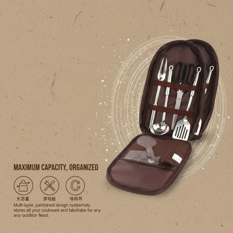 Kooktas voor buiten Campingopb - Camping Cooking Utensils Storage recensie en prijs