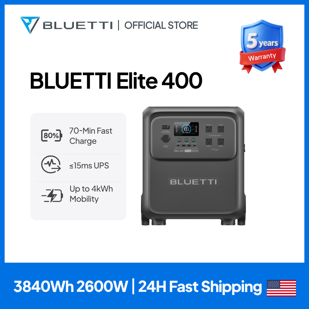 BLUETTI Elite 400 2600W 3840Wh - Camping Cooking Tin recensie en prijs