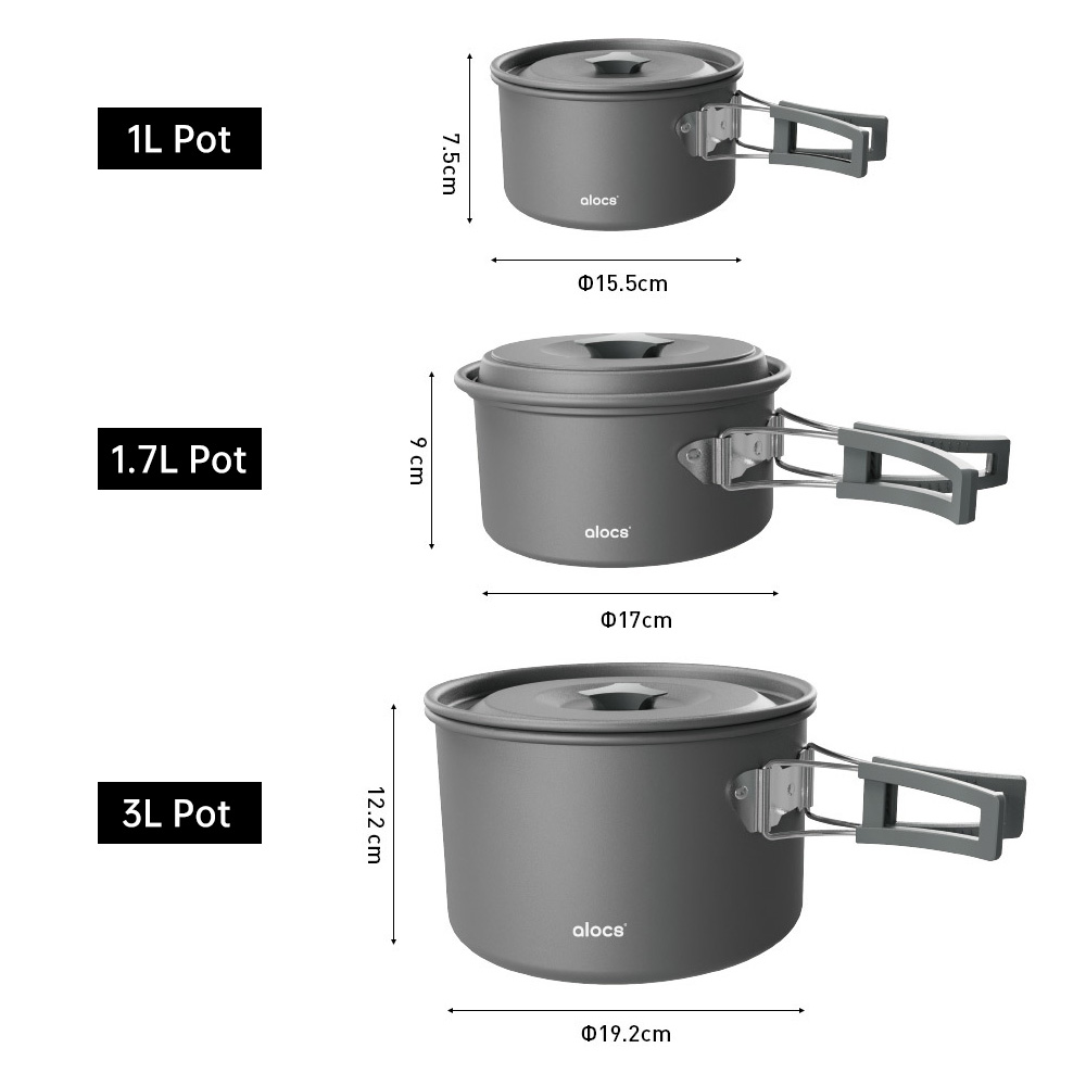 Camping Kookpot Aluminium Lege - Camping Cooking Handle recensie en prijs