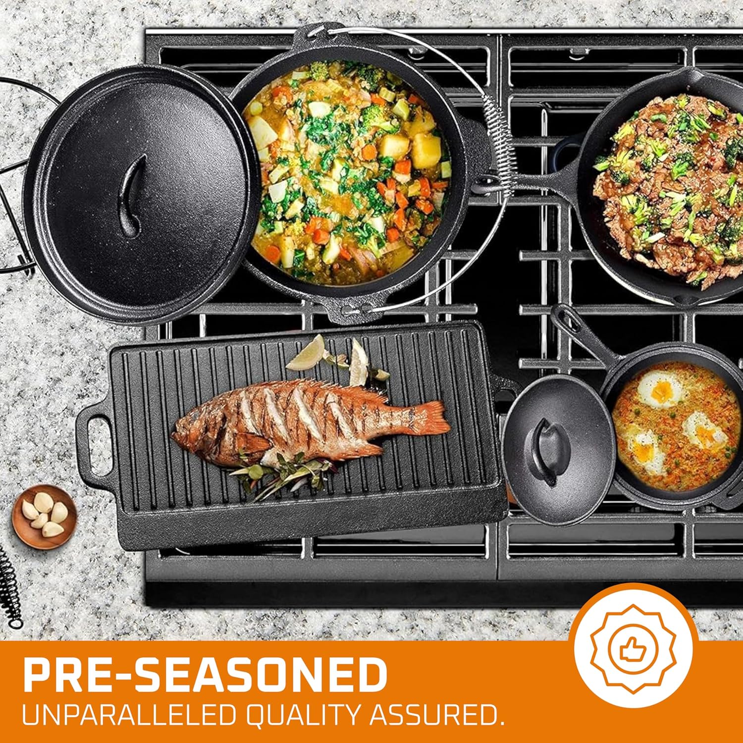 Camping kookset van 7 delen. V - Camping Cooking Dutch Oven recensie en prijs