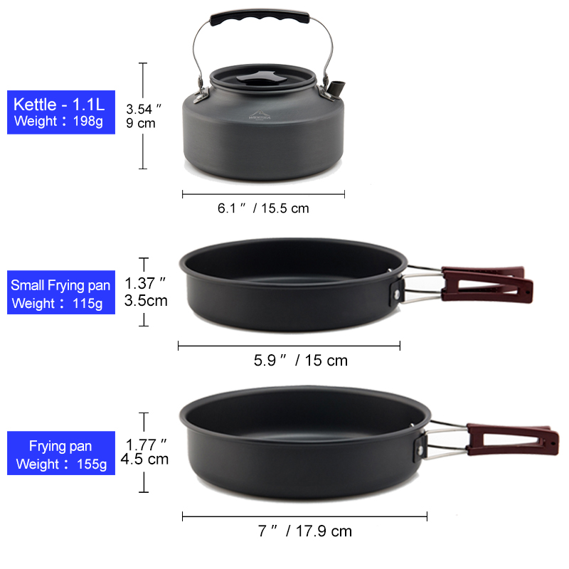 Widesea Camping Kookgerei Set  - Quechua Camping Cooking Set recensie en prijs